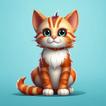 Cartoon cat: Naughty kitten icon