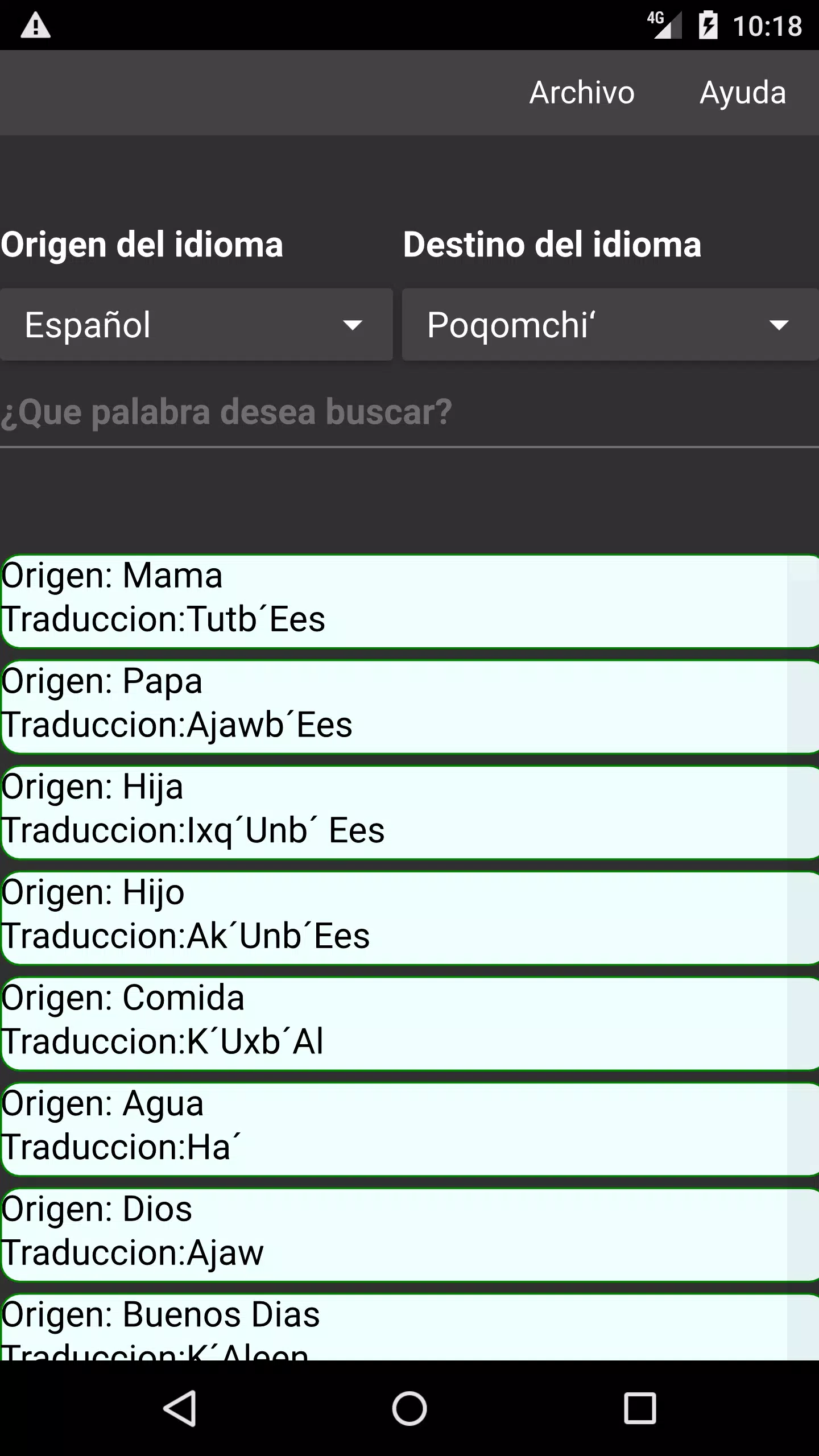 Descarga de APK de Traductor de idiomas mayas CC para Android