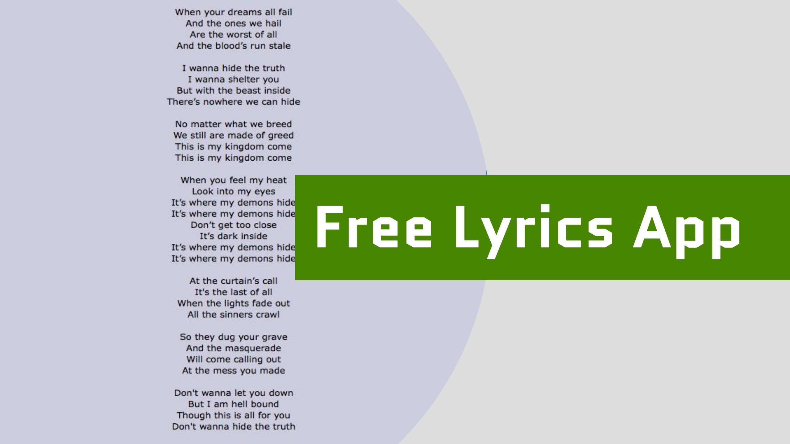 Free Lyrics App - songs by lyrics - All in One에 대한 설명.
