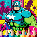 super hero coloring APK