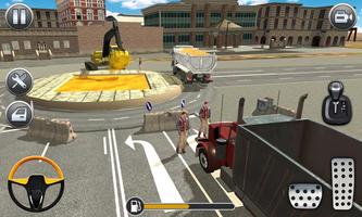 Excavator Dump Truck- Construction City Road Build screenshot 2