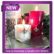 how to decorate a candle with ribbon