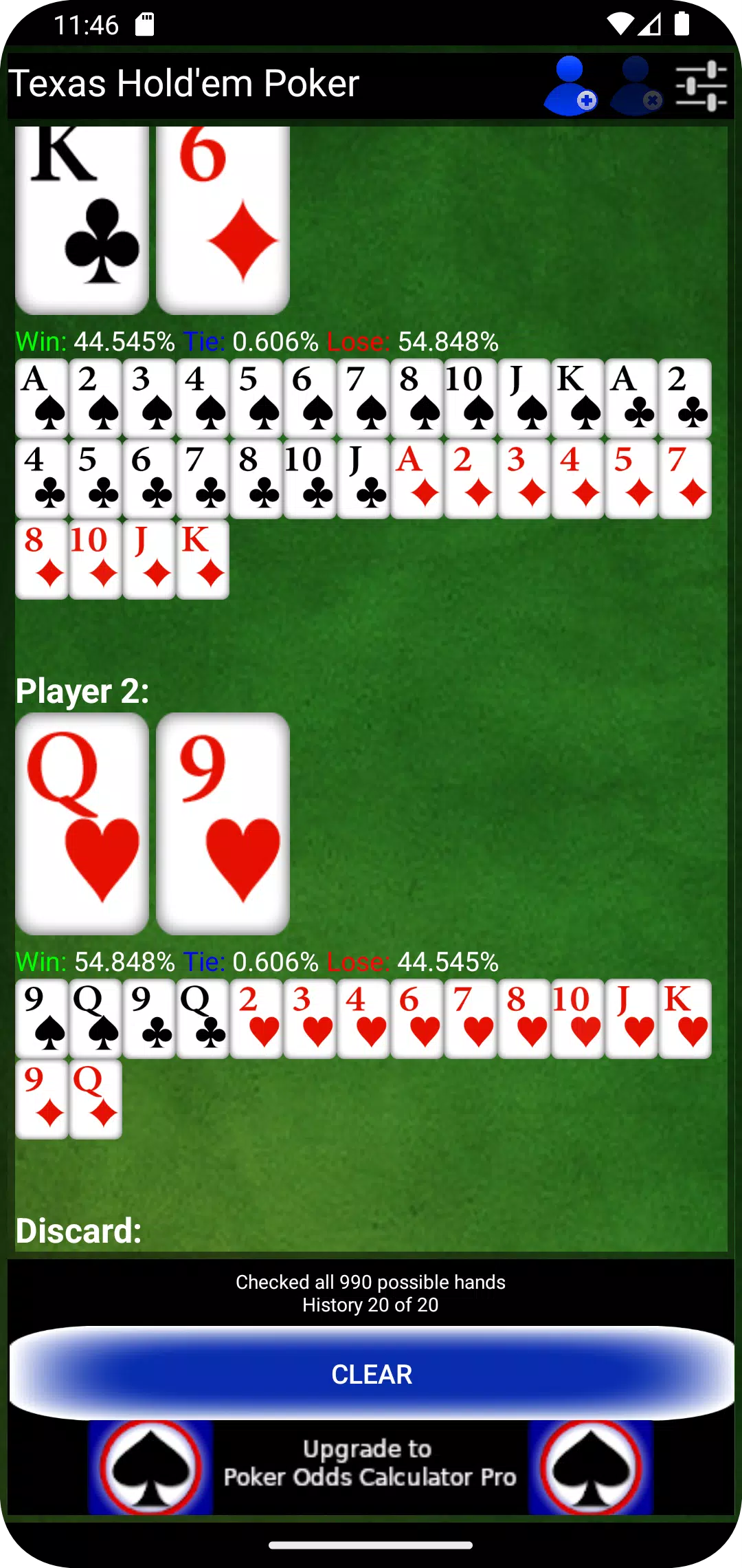 Descarga de APK de Poker Odds Calculator para Android