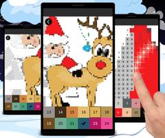Coloring Book Christmas Pixel  Affiche