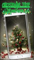 Fondo de Arboles de Navidad Poster