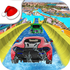 Water Park Car Race : Frozen Aqua Water slide Race आइकन