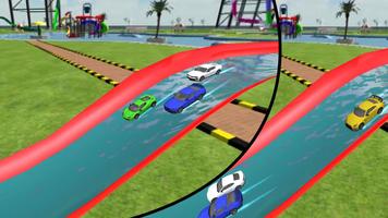 Water Park Car Race : Frozen Aqua Water slide Race Screenshot 3