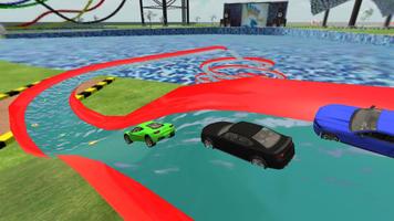 Water Park Car Race : Frozen Aqua Water slide Race syot layar 1