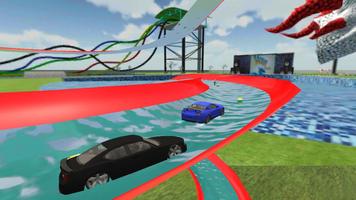 Water Park Car Race : Frozen Aqua Water slide Race screenshot 2