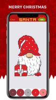 Christmas Santa Pixel Art - Co Affiche