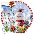 Christmas snowman theme ícone