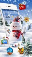 Christmas snowman theme पोस्टर
