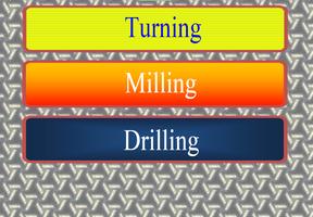 Drilling, Milling, Turning الملصق