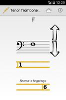 Trombone Slide Position Chart poster