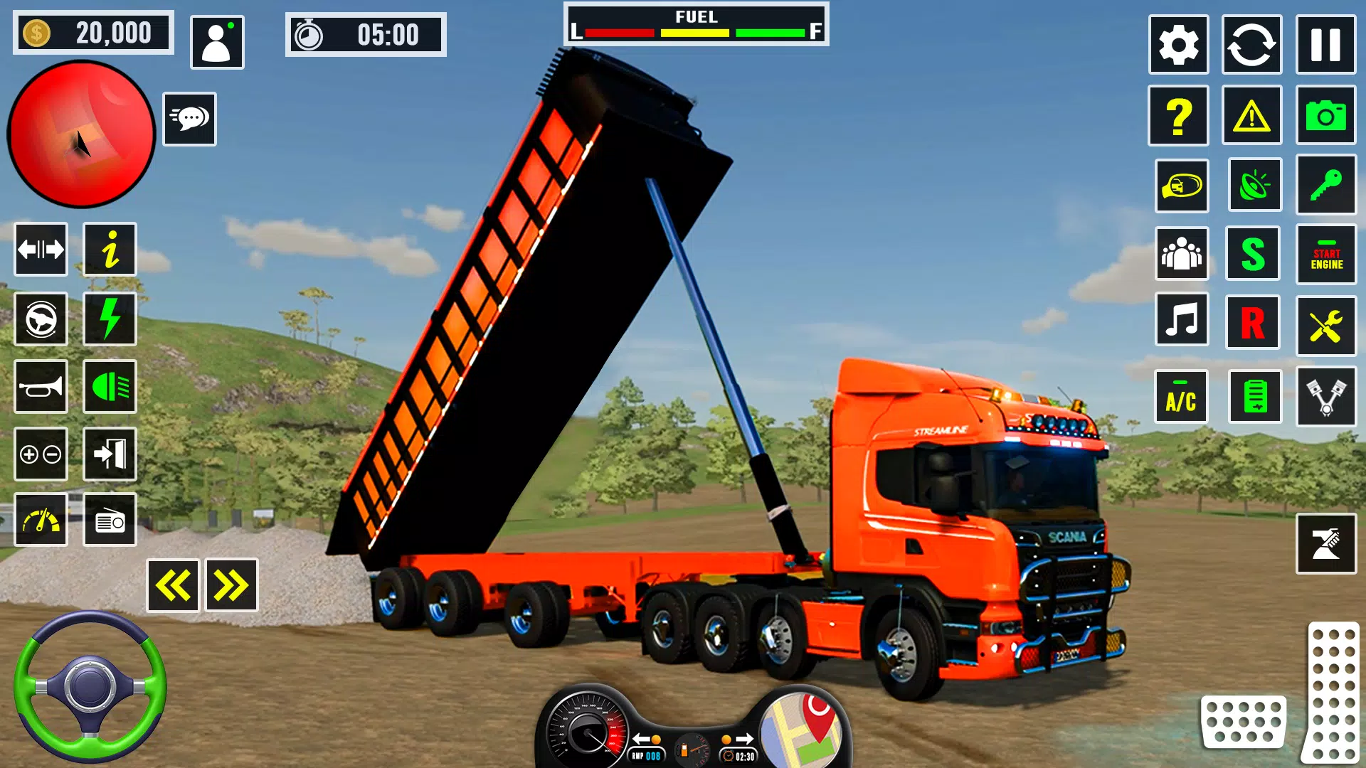 Transport Excavator in Long Trailer Truck Driving Drive Simulator 2020 -  Android Gameplay 