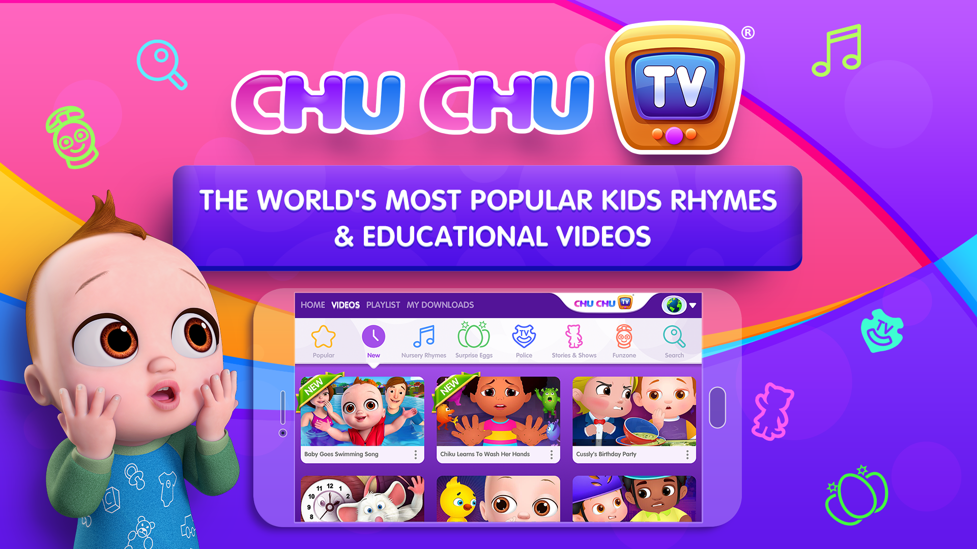 ChuChu TV Nursery Rhymes Videos Pro   Learning App APK 20.20 for ... Kostenlos