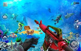 Underwater Treasure Hunt - Free FPS Shooting Game Affiche