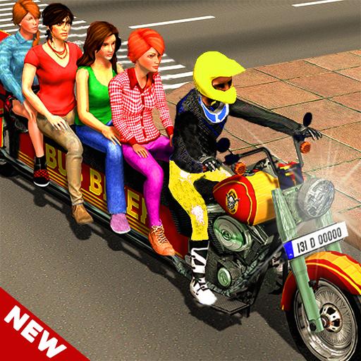 Long Bike Taxi Simulator: Bike Driving Game