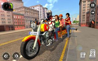 Long Bike Taxi Simulator: Bike Driving Game syot layar 1