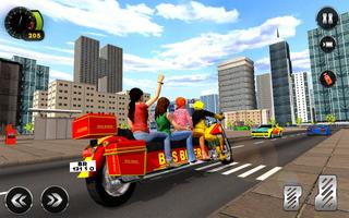 Long Bike Taxi Simulator: Bike Driving Game پوسٹر