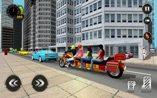 Long Bike Taxi Simulator: Bike Driving Game syot layar 2