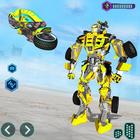 Bee Flying Bike Robot Hero Game icône