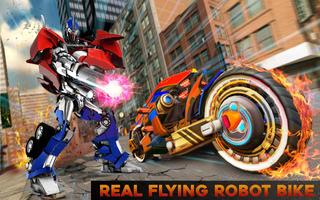 Bee Flying Bike Robot Hero Game Affiche