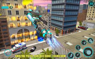 Flying Panther Robot Hero Game الملصق