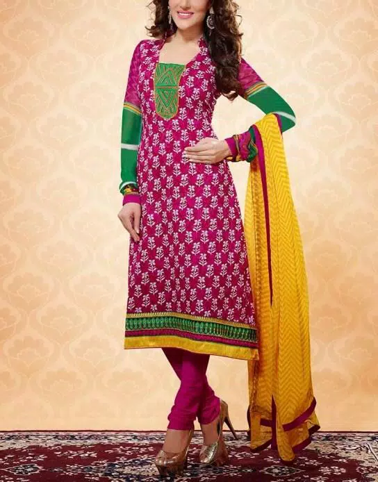 cotton churidar neck designs