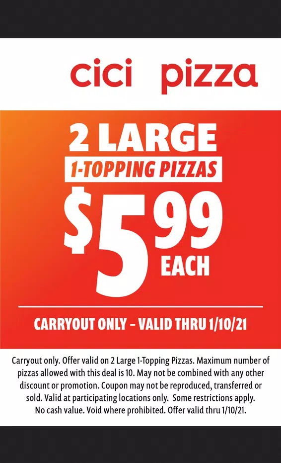 Cici pizza coupon code