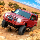 jeep rijden offroad spel-icoon