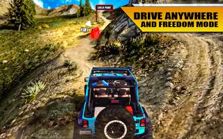 jeep rijden offroad spel-poster