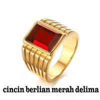 cincin berlian merah delima Affiche