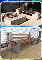 cinder block bench постер