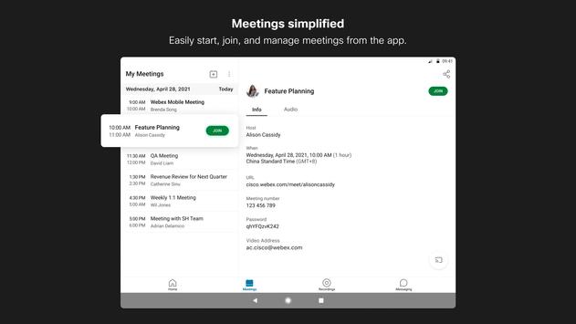 Cisco Webex Meetings 截图 7