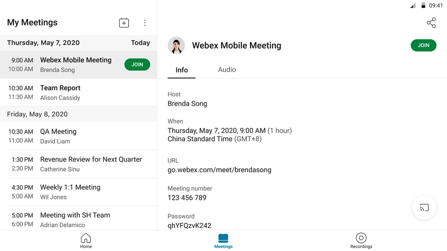 ダウンロード meetings cisco webex