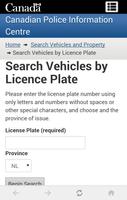 Poster Stolen Vehicle Check Canada