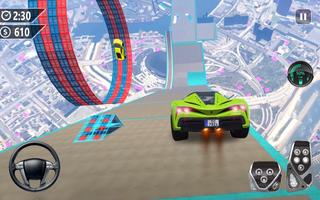 超级坡道汽车跳跃3D：汽车特技 截图 1