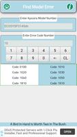 Error codes for Kyocera poster