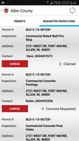 Allen County InspectionRequest Screenshot 2