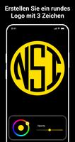Kreisförmiges Textlogo Plakat