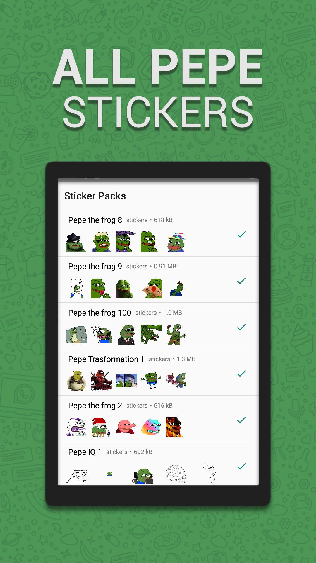 Wastickerapps Pepe The Frog Stickers For Whatsapp For Android