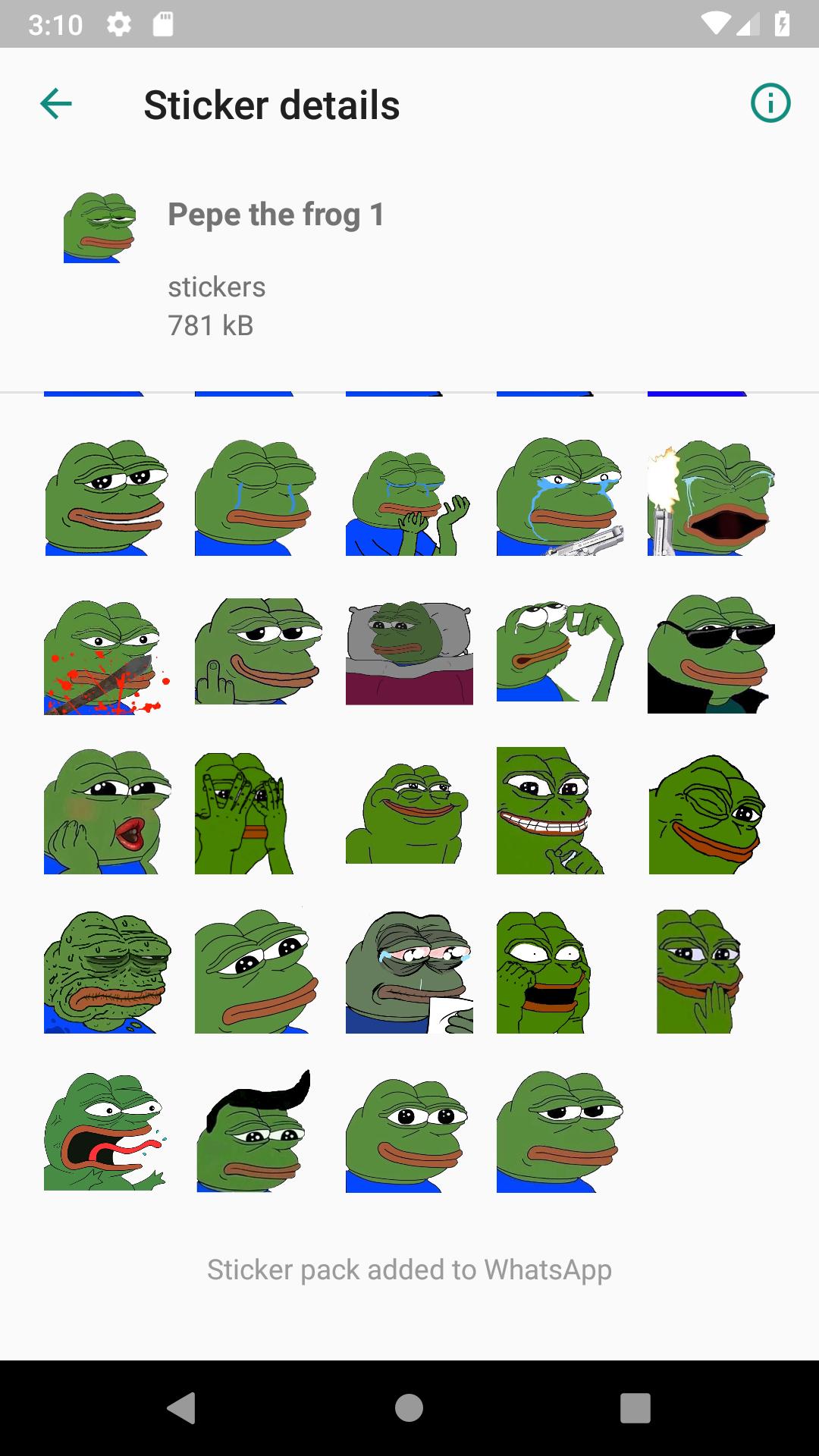 Wastickerapps Pepe The Frog Stickers For Whatsapp For Android