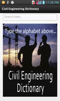 Civil Engineering Dictionary Affiche