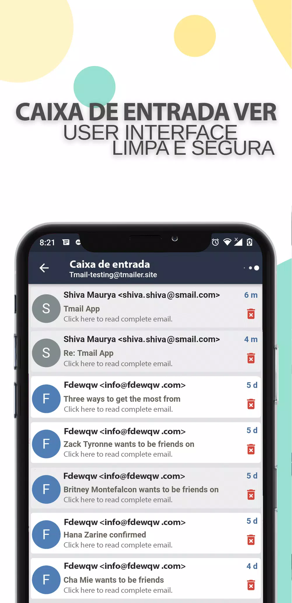 Download do APK de T Mail - E-mail Temporário para Android