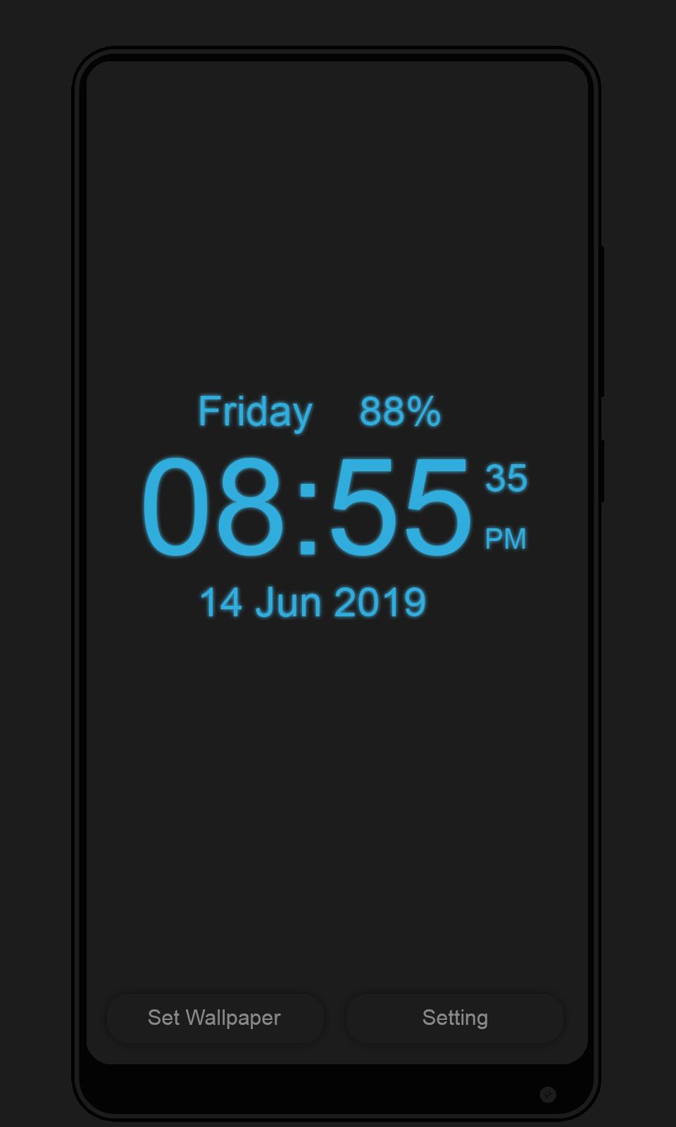 Digital Clock Live Wallpaper APK for Android Download