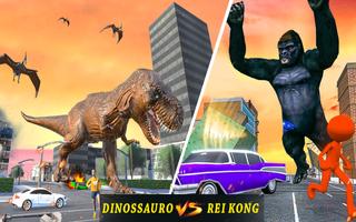 jogo de dinossauro de luta Cartaz