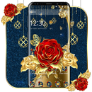 Classic red and gold rose theme APK