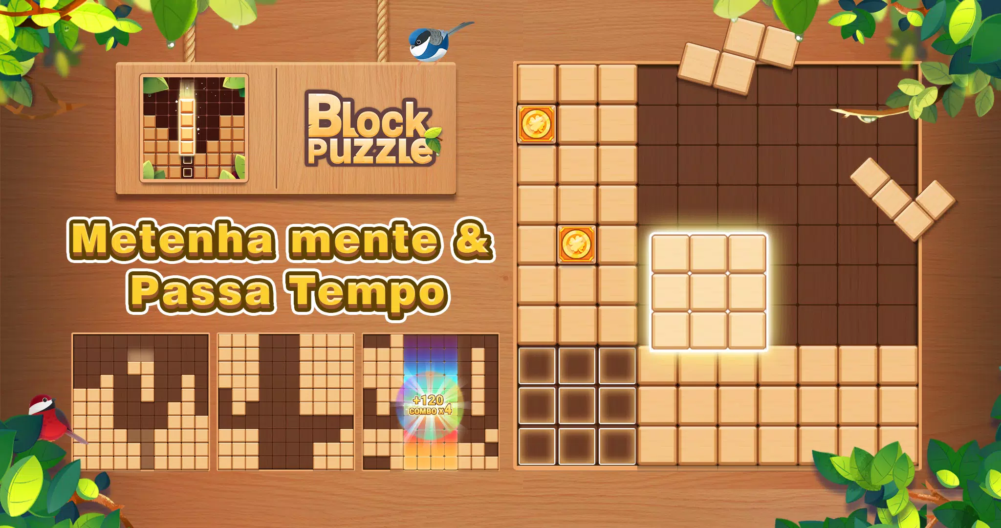 Wood Block Puzzle - Clássico Quebra-Cabeça Grátis - Download do APK para  Android