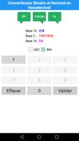 Convertisseur Decimal et Binaire en Hexadecimal постер